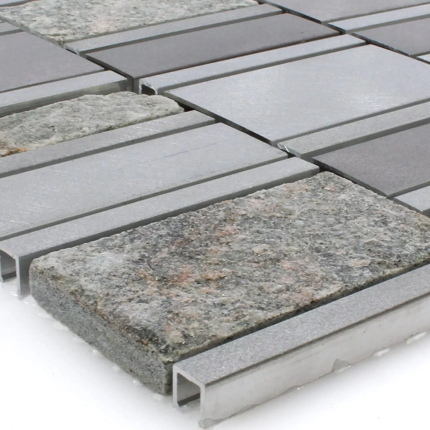 Próbka Mozaika Kamień Naturalny Aluminium Avanti Szary