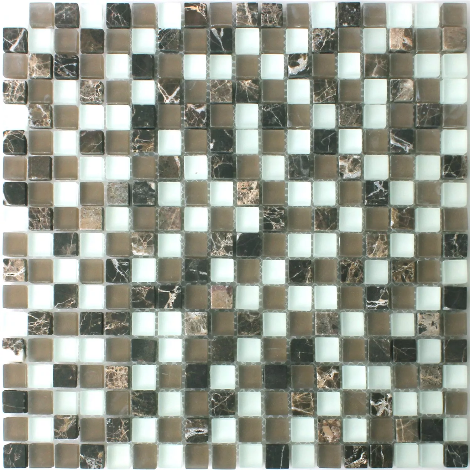Mozaika Marilia Brązowy Biały