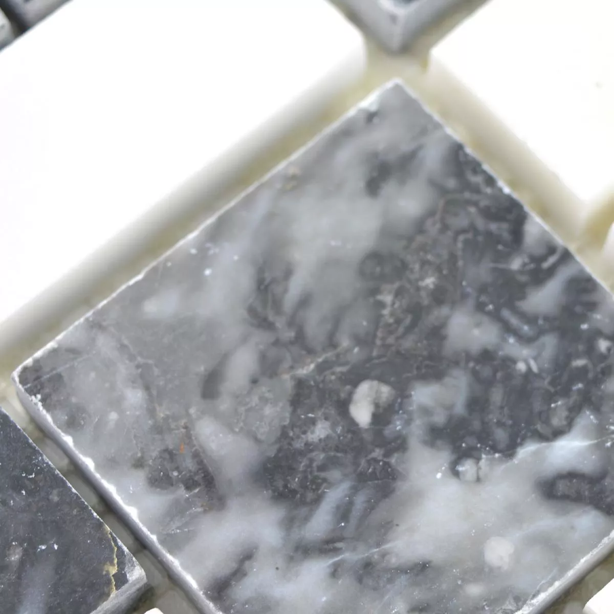 Próbka Marmur Kamień Naturalny Mozaika Płytki Cordoba Czarny Biały