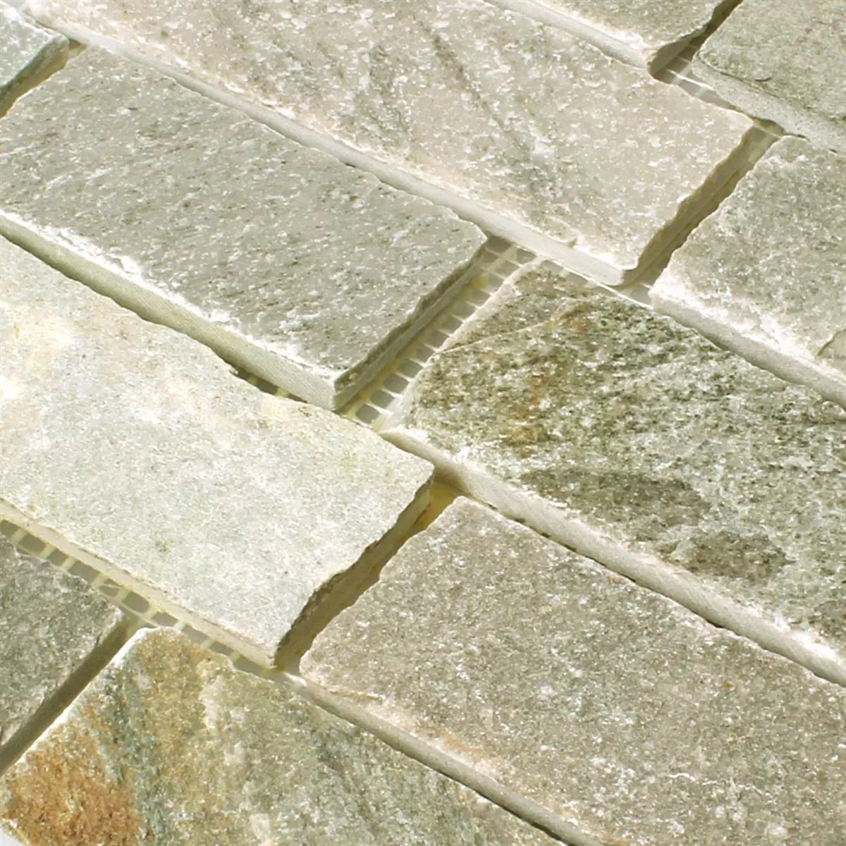 Próbka Mozaika Łupek Kamień Naturalny Gidley Jasnobeżowy