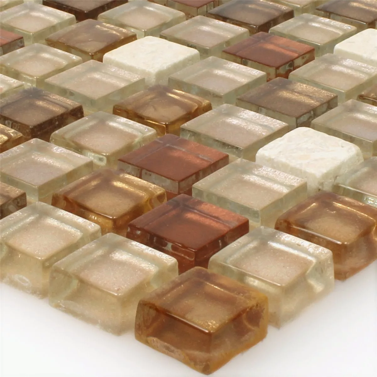 Próbka Mozaika Szkło Kamień Naturalny Mix Ochra Złoto