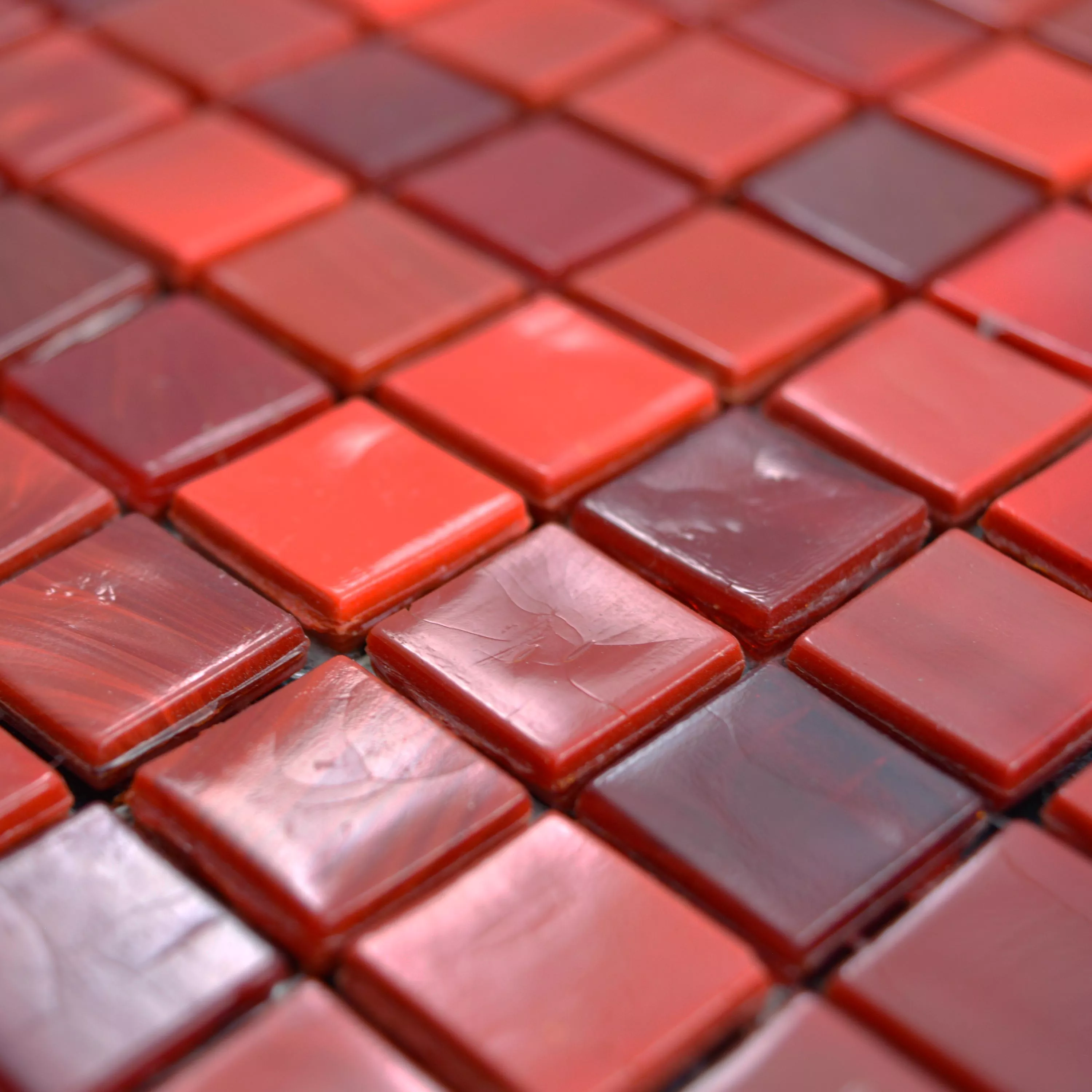 Próbka Szkło Mozaika Rexford Masa Perłowa Efekt Czerwone