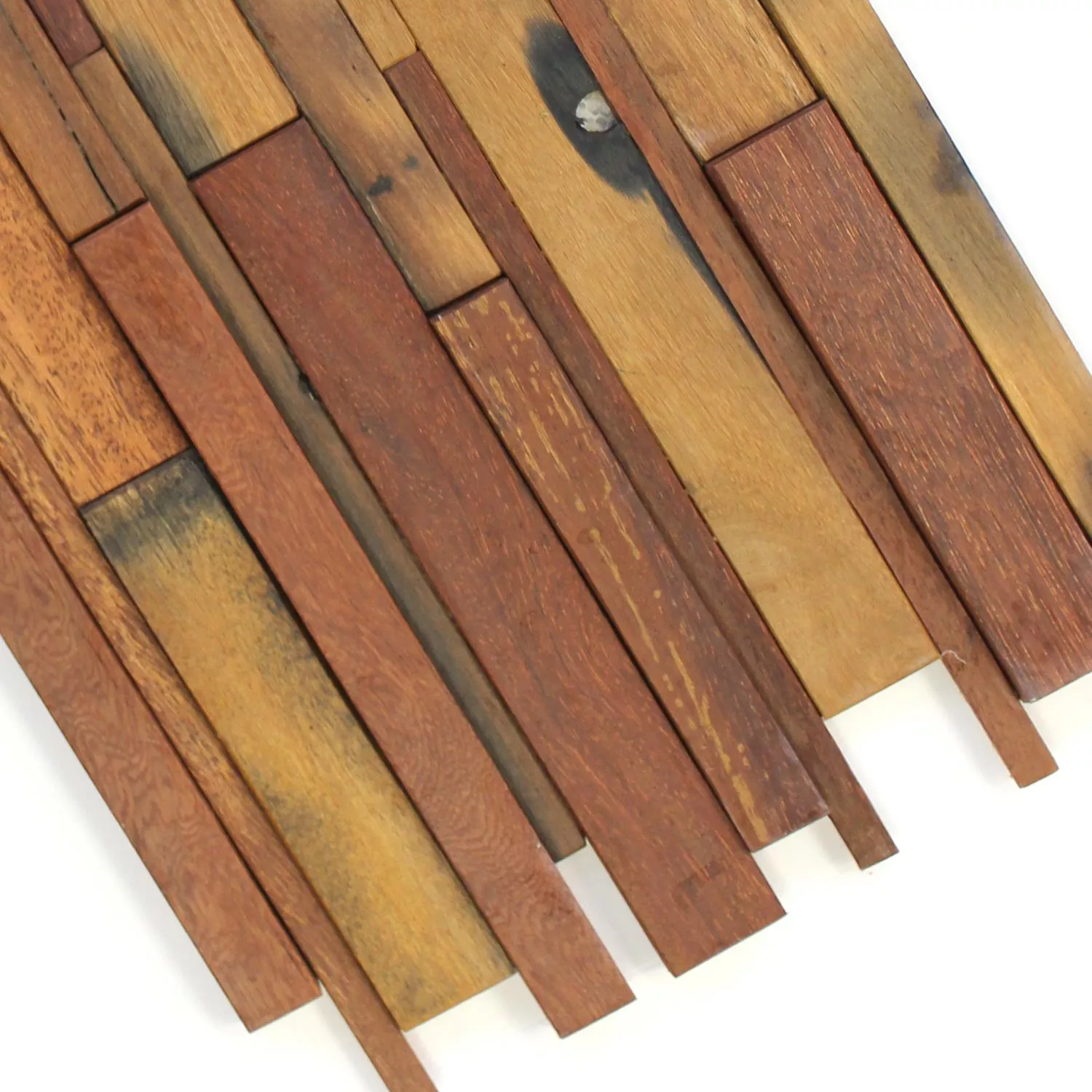 Drewno Mozaika Płytki 30x60cm Brązowy Mix