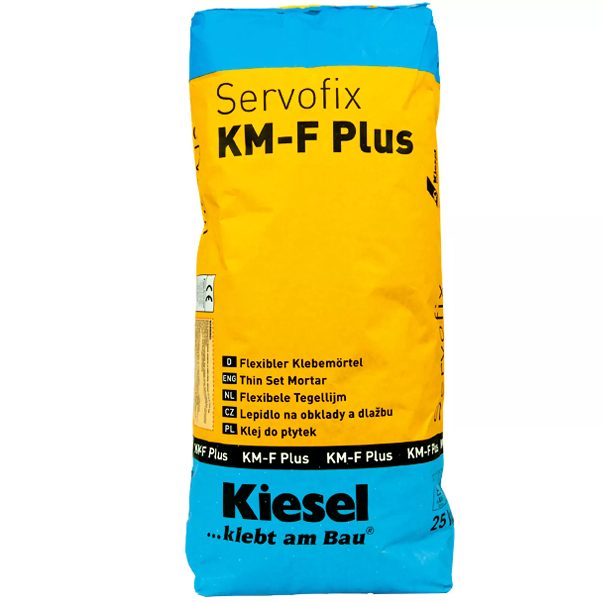 Kiesel klej do płytek Servofix KM-F Plus - elastyczna zaprawa klejąca do gresu szlachetnego, płytek ceramicznych (25KG)