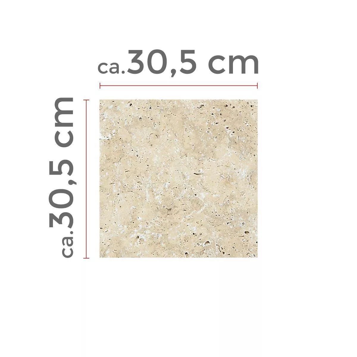 Próbka Plytka Z Naturalnego Kamienia Trawertyn Barga Beżowy 30,5x30,5cm