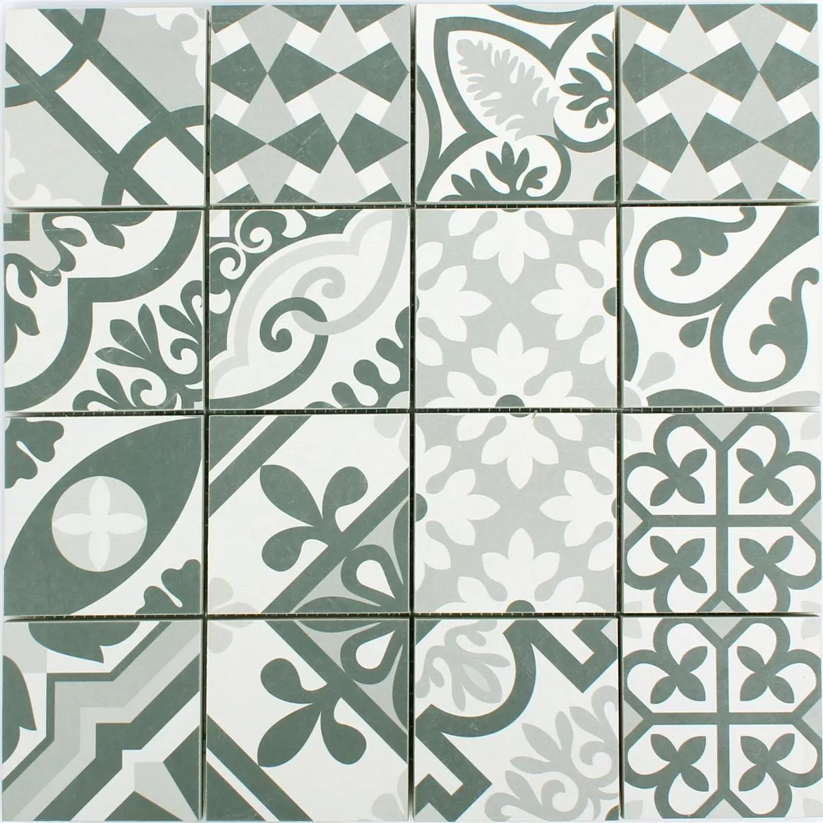 Mozaika Ceramiczna Retro Płytki Utopia Czarny Biały R10/B