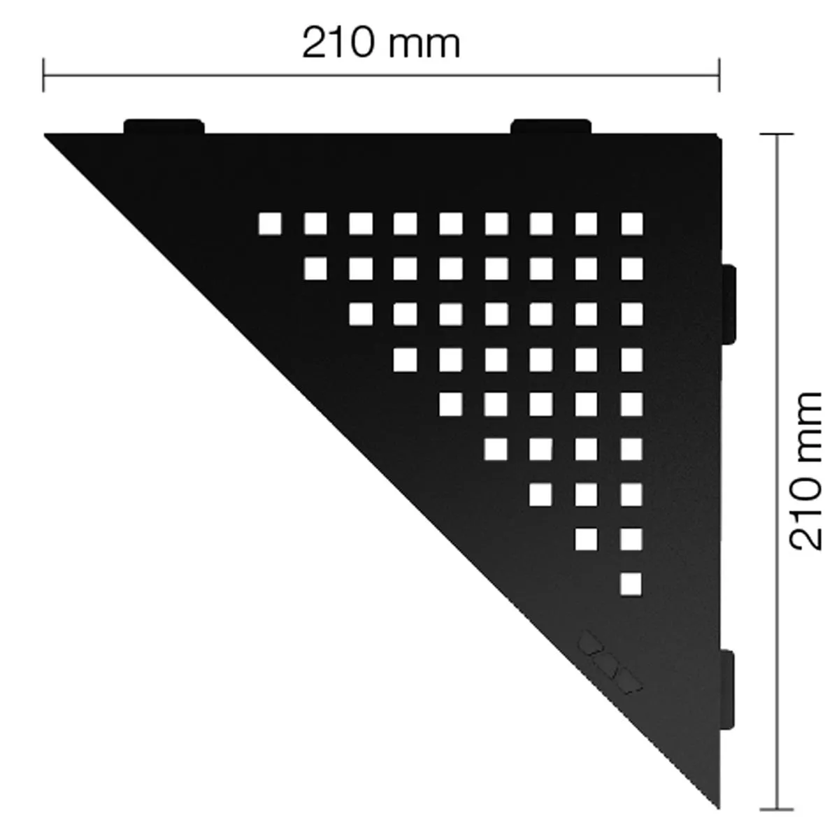 Półka ścienna półka prysznicowa Schlüter trójkąt 21x21cm kwadratowy grafit