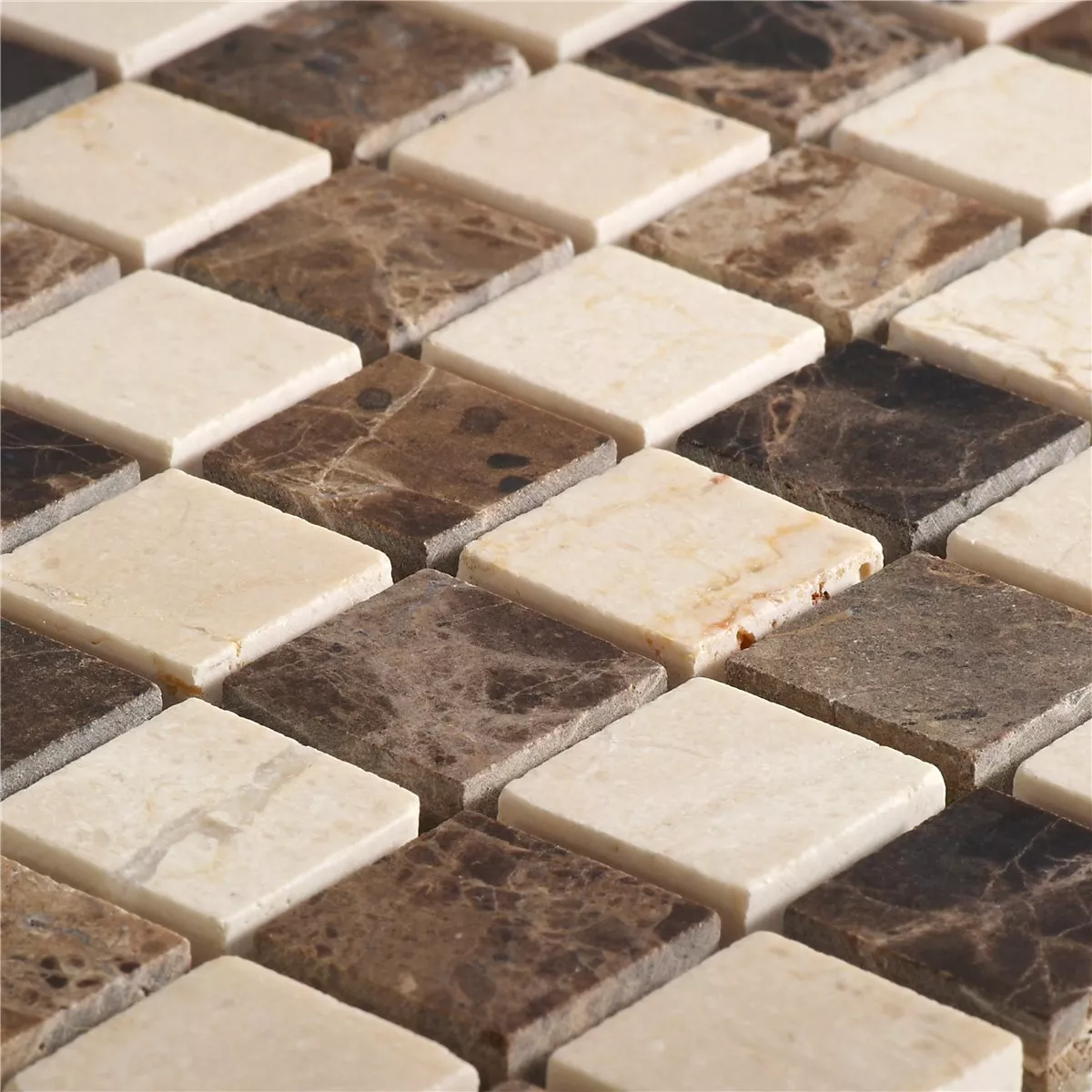 Mozaika Marmur Kamień Naturalny Beżowy Brązowy Mix