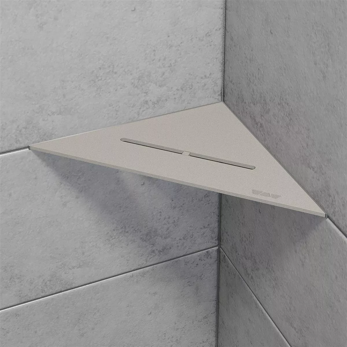 Półka prysznicowa półka ścienna Schlüter trójkąt 21x21cm czysty szary
