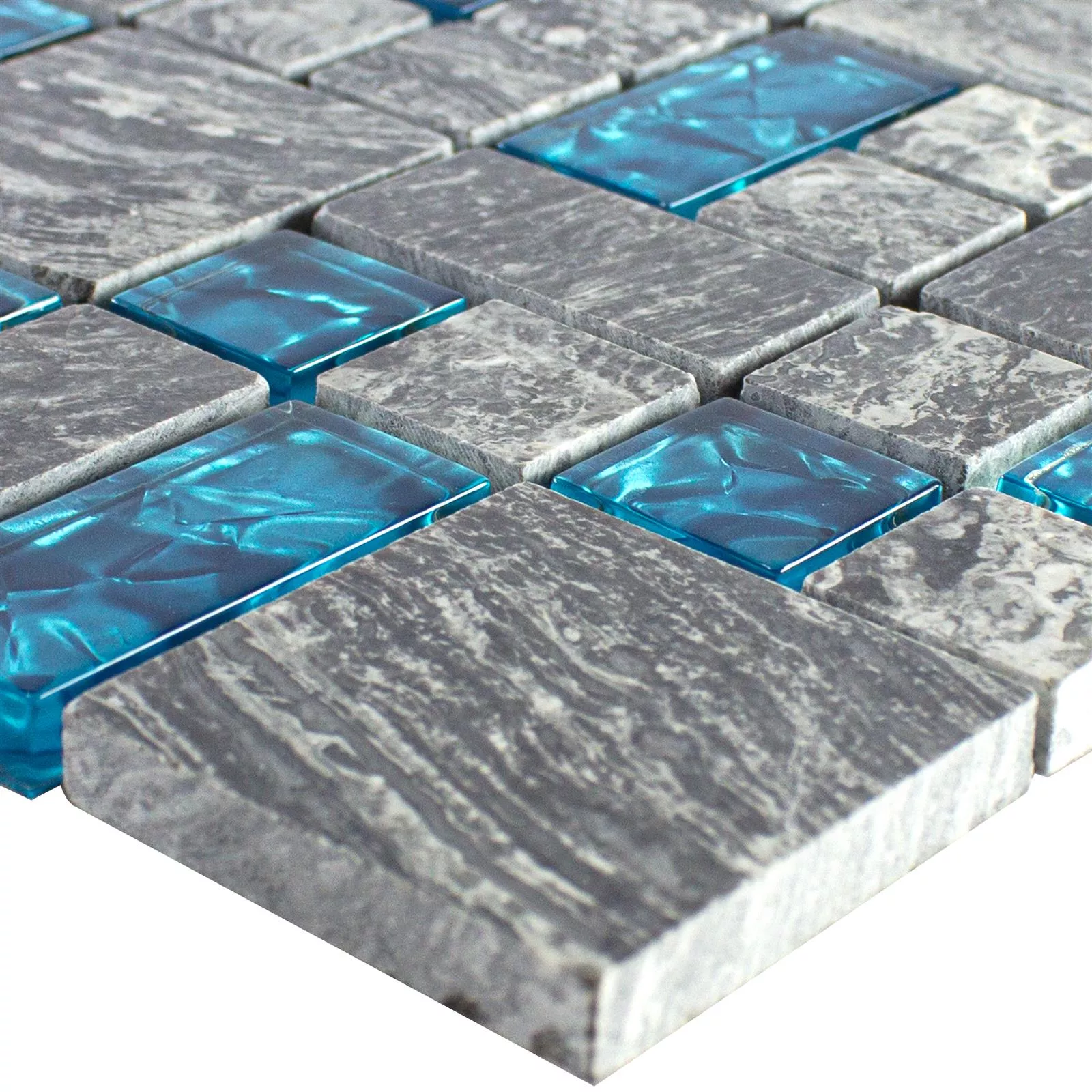 Mozaika Szklana Plytka Z Naturalnego Kamienia Manavgat Szary Niebieski 2 Mix