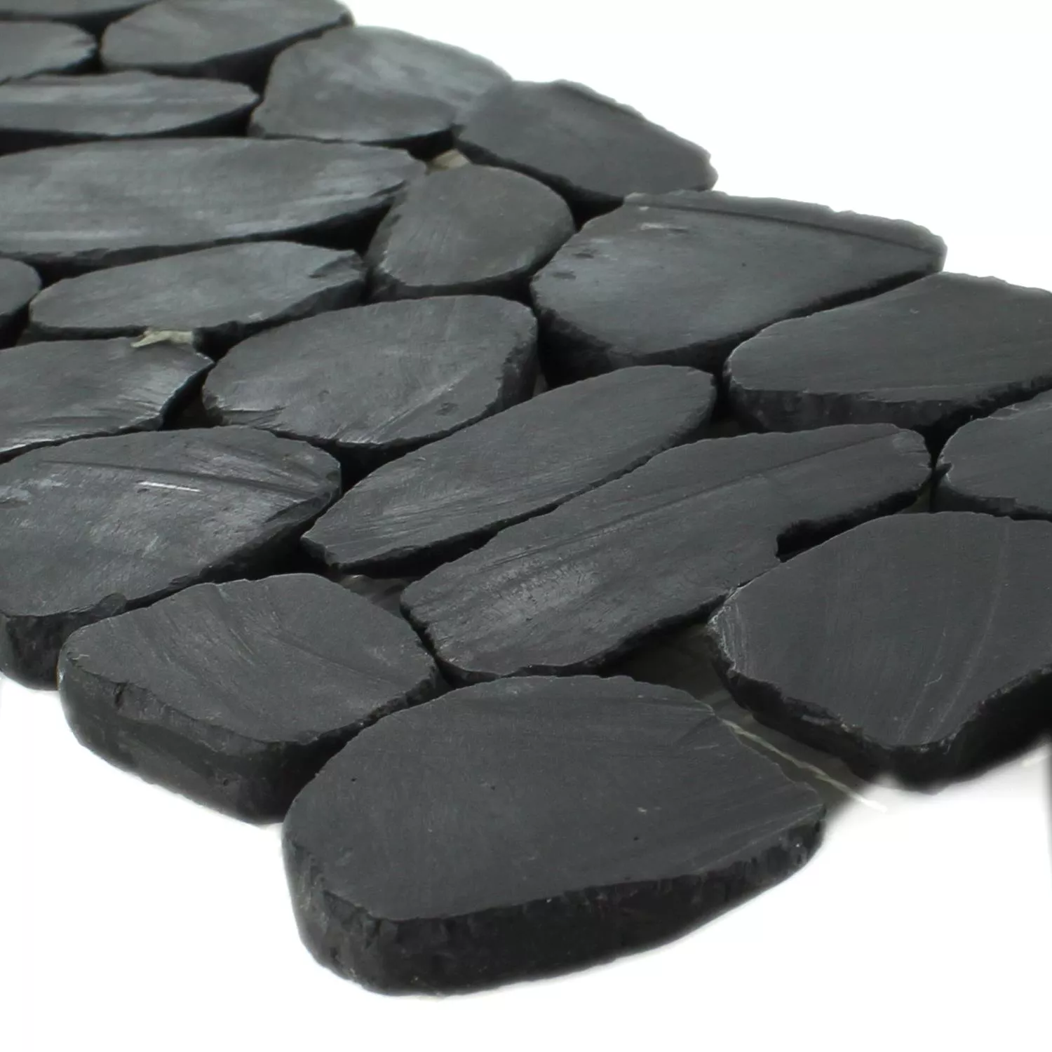 Kamień Otoczak Listwa 10x30cm Antracyt Pebble