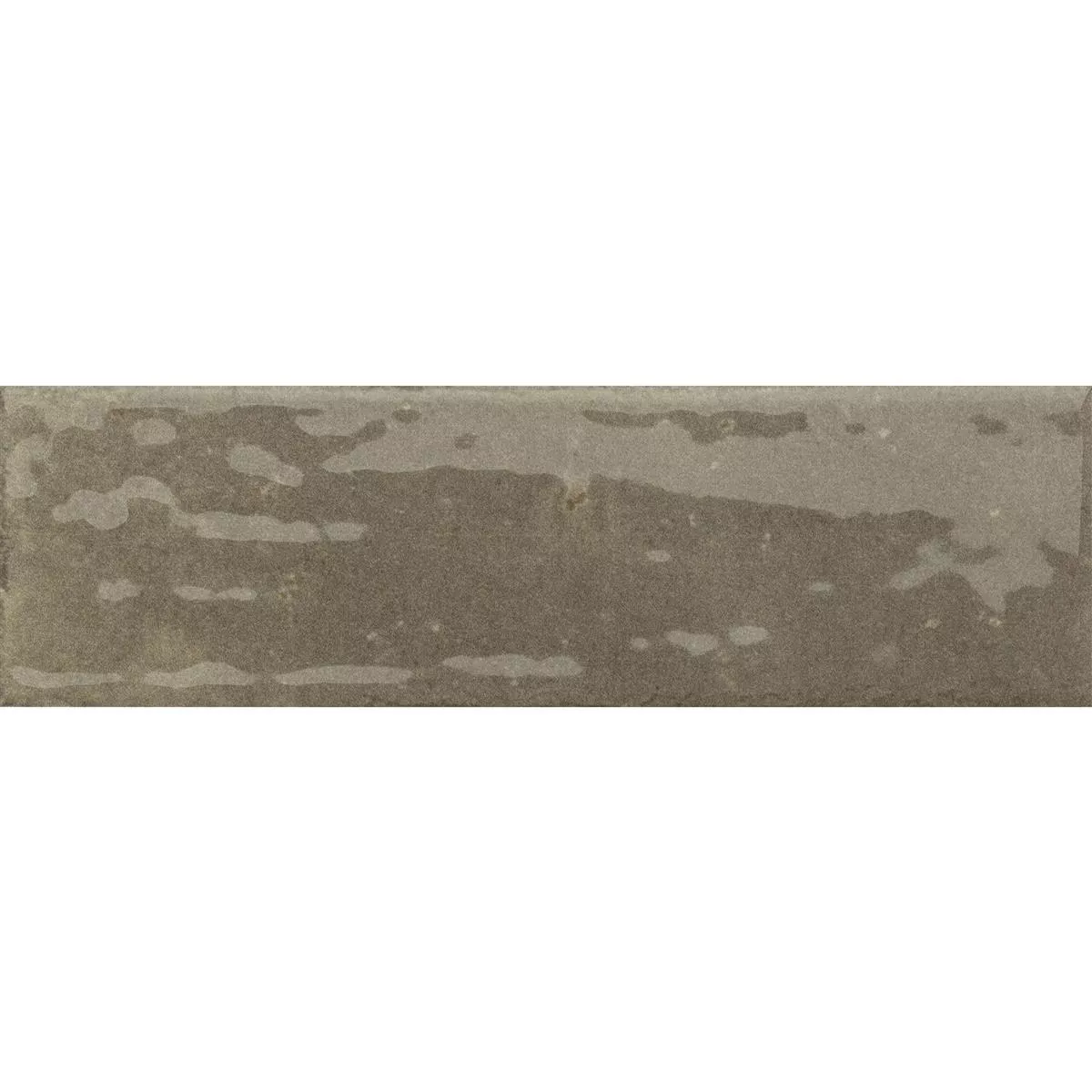Płytki Ścienne Arosa Błyszczący Karbowany Brązowy 6x25cm