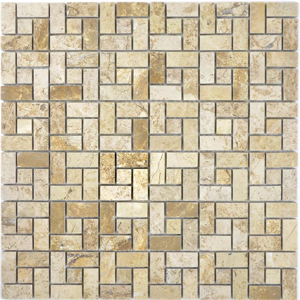Kamień Naturalny Marmur Mozaika Umay Brązowy Beżowy