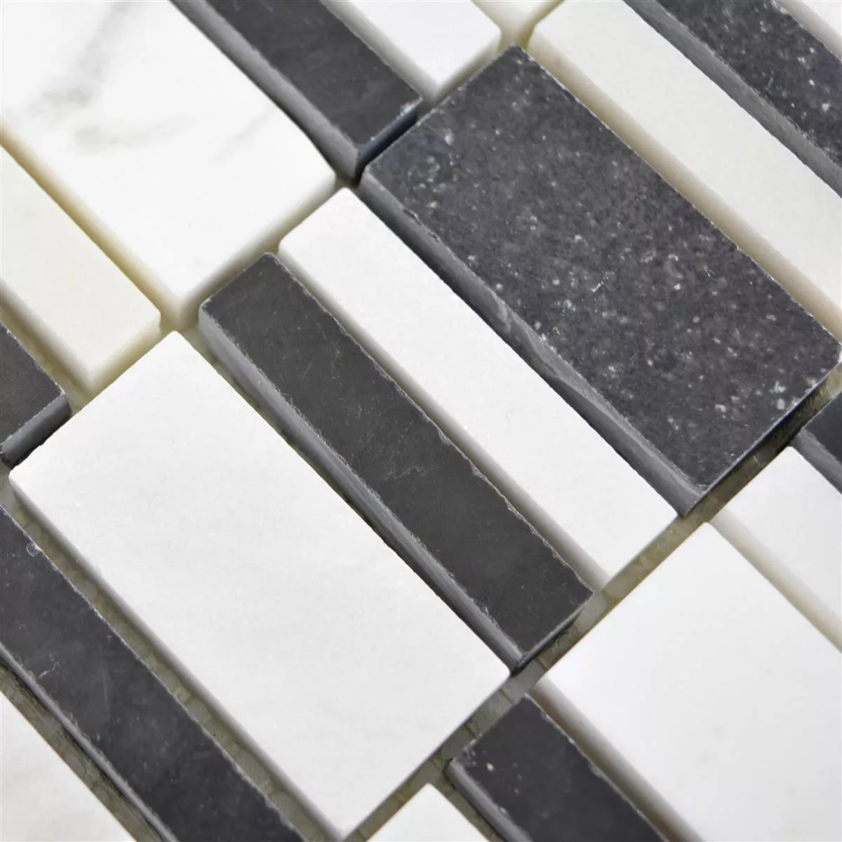 Marmur Mozaika Sunbury Czarny Biały