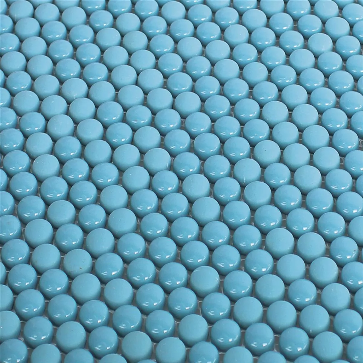 Mozaika Szklana Płytki Bonbon Okrągły Eco Niebieski TEST