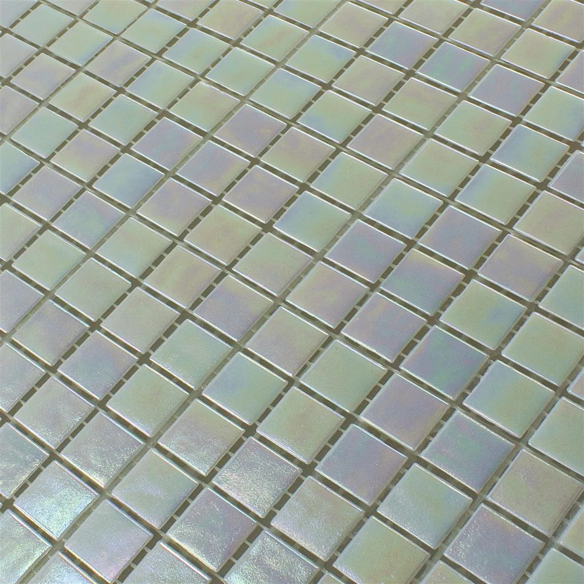 Mozaika Szklana Masa Perłowa Efekt Ingolstadt Biały Kwadrat 15