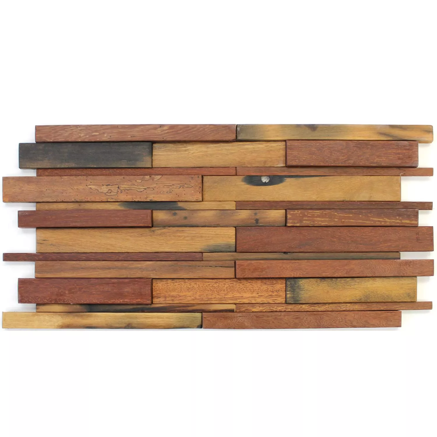 Drewno Mozaika Płytki 30x60cm Brązowy Mix