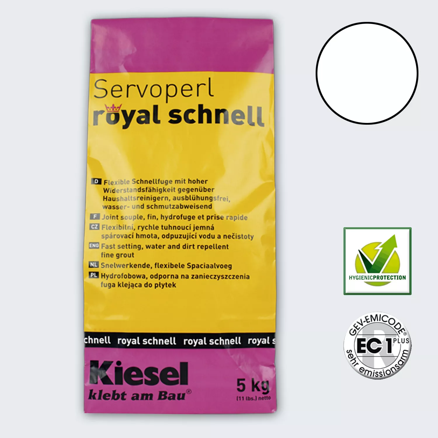 Kiesel Servoperl Royal - Szybkowiążąca, Elastyczna Złączka (5KG Biała)