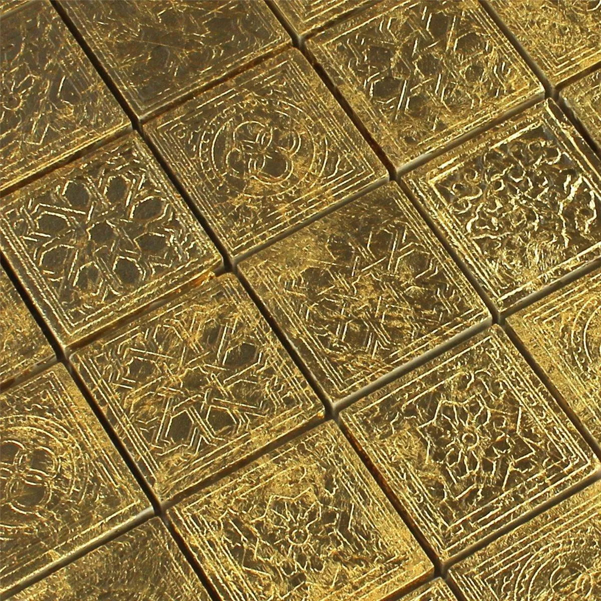 Próbka Mozaika Ceramika Złoto 
