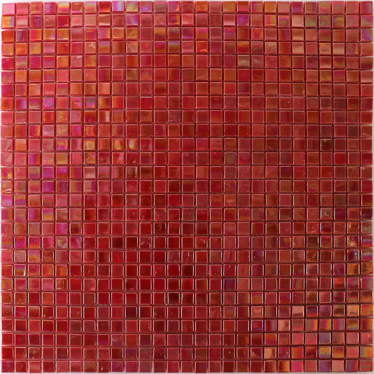Próbka Mozaika Szklana Płytki Masa Perłowa Efekt Czerwone