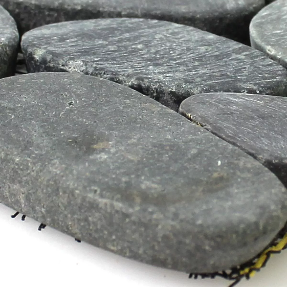Próbka Mozaika Kamień Otoczak Burgas W Plasterkach Czarny