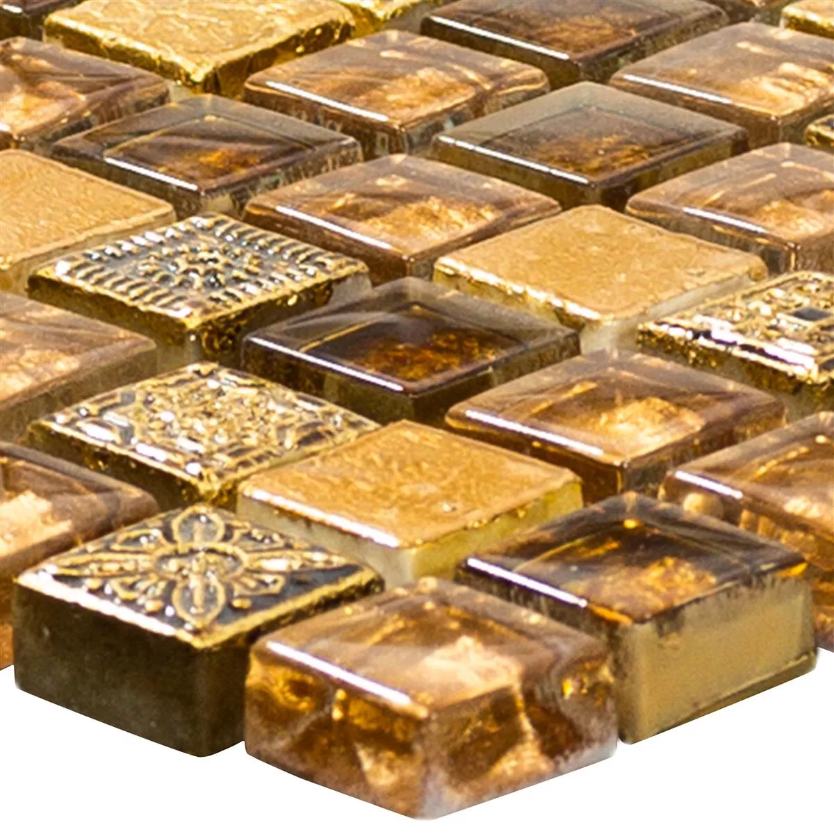 Szkło Marmur Mozaika Majestic Beżowy Złoto