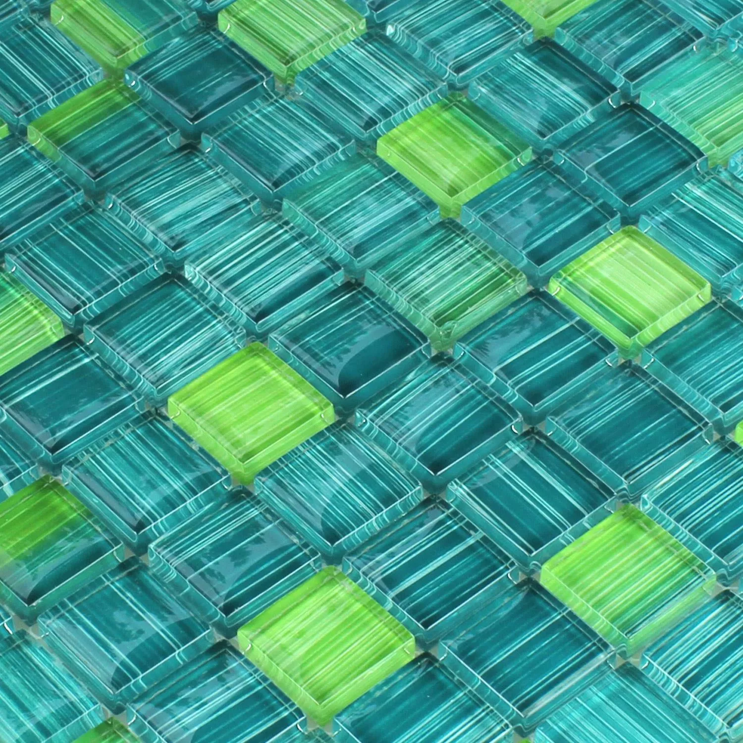 Próbka Mozaika Paski Szkło Kryształ Zielony