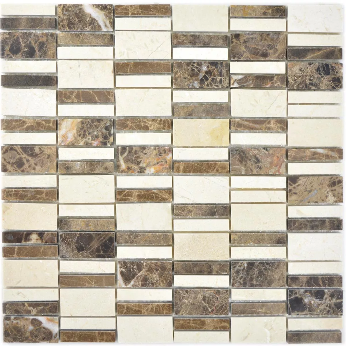 Marmur Mozaika Sunbury Brązowy Caramel