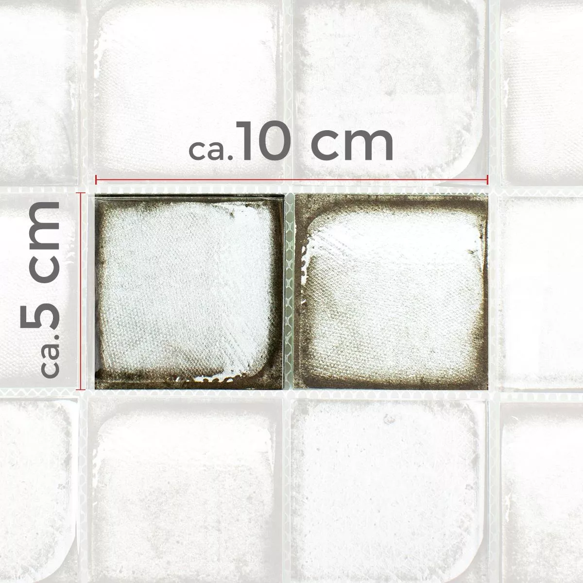 Próbka Mozaiki Szklana Płytki Cement Optyka Granada Szary