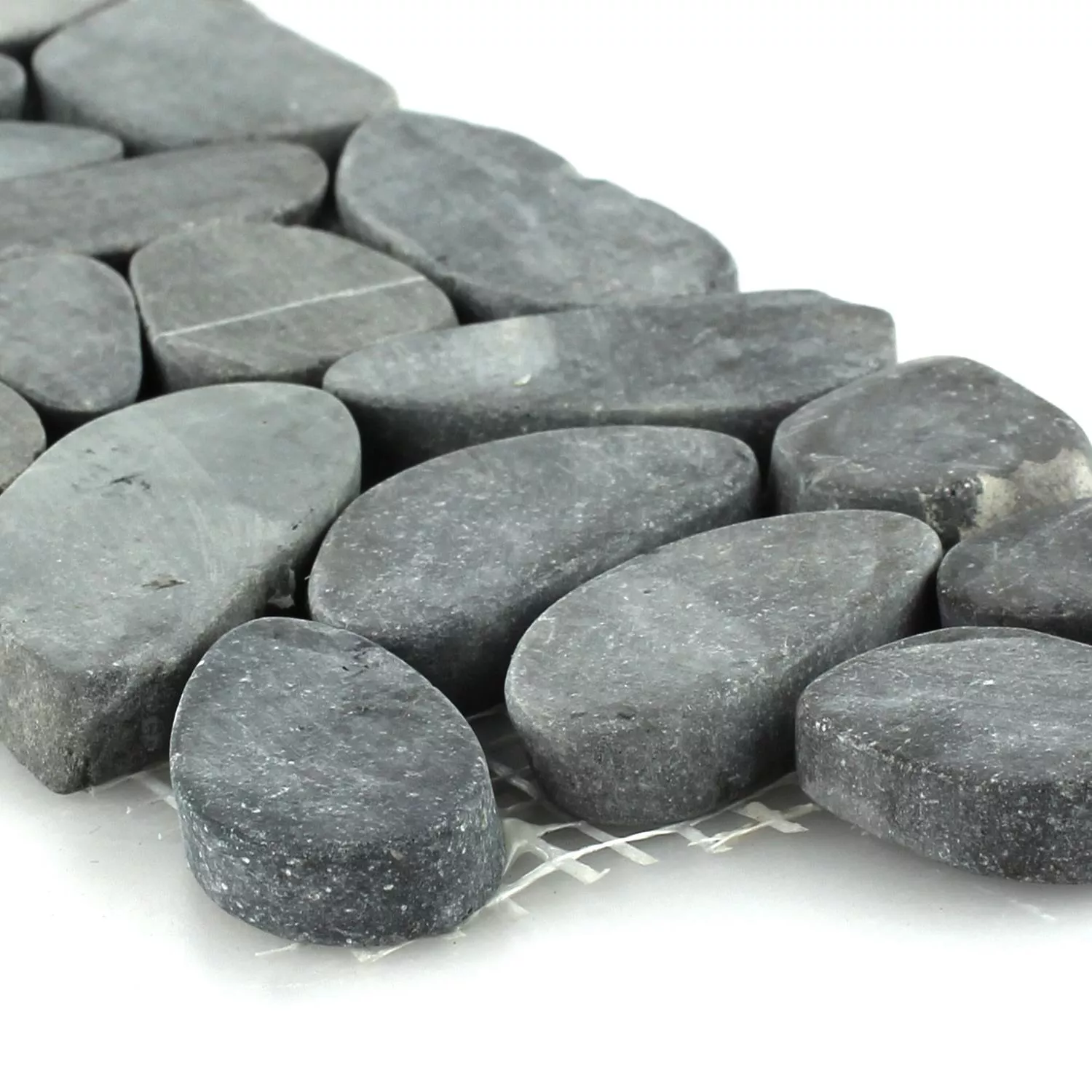 Kamień Otoczak Listwa 10x30cm Antracyt Pebble