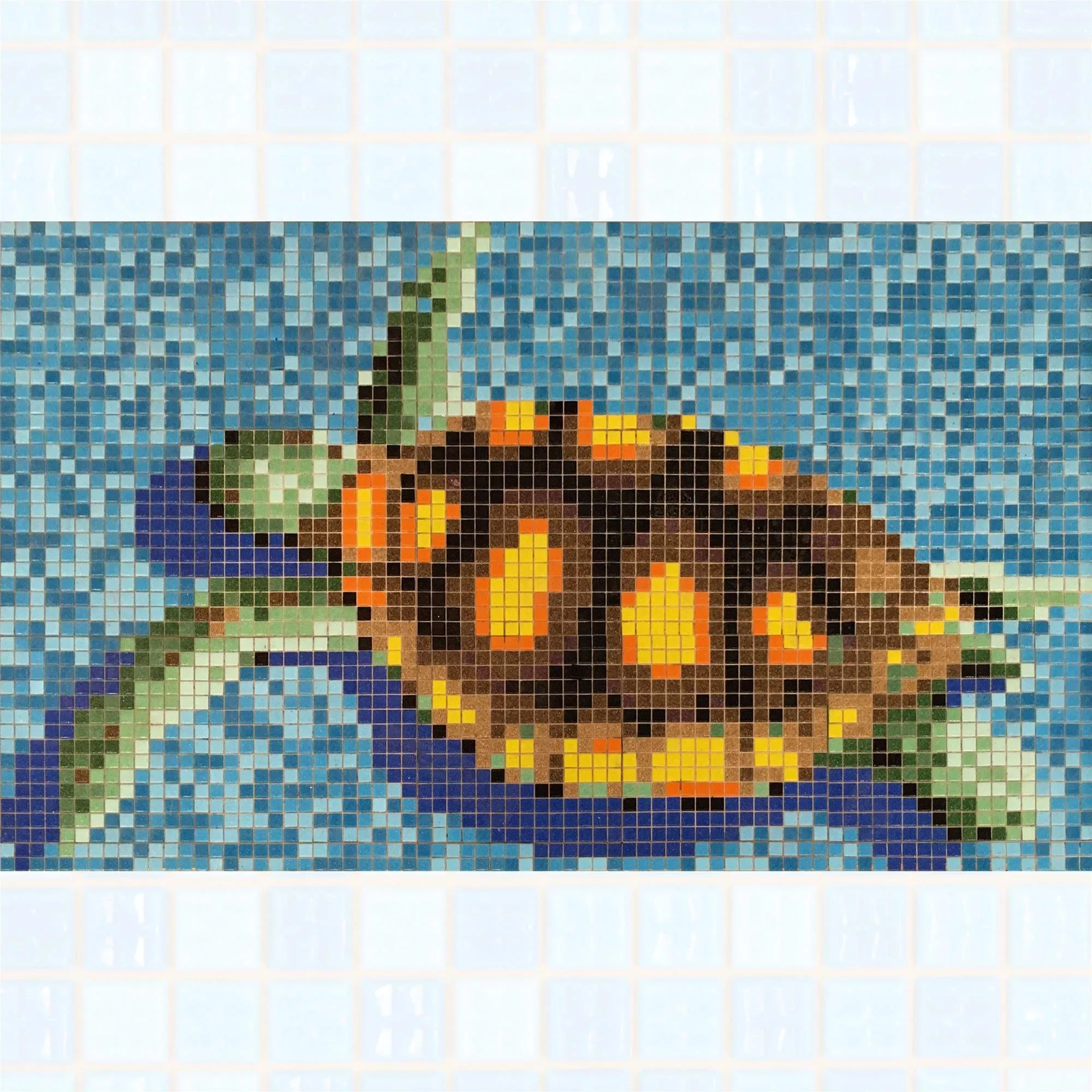 Basenowa Mozaika Turtle Papier Klejony