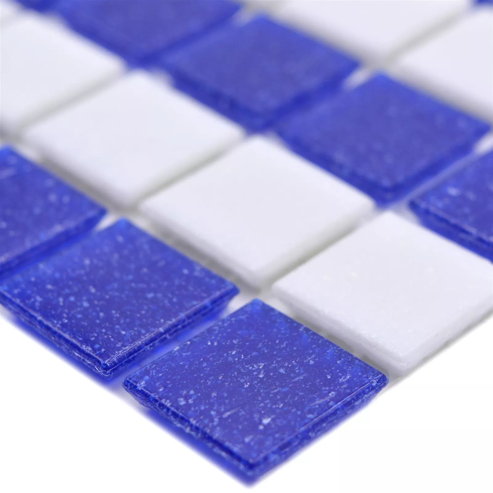 Próbka Basenowa Mozaika Filyos Niebieski Biały Papier Klejony