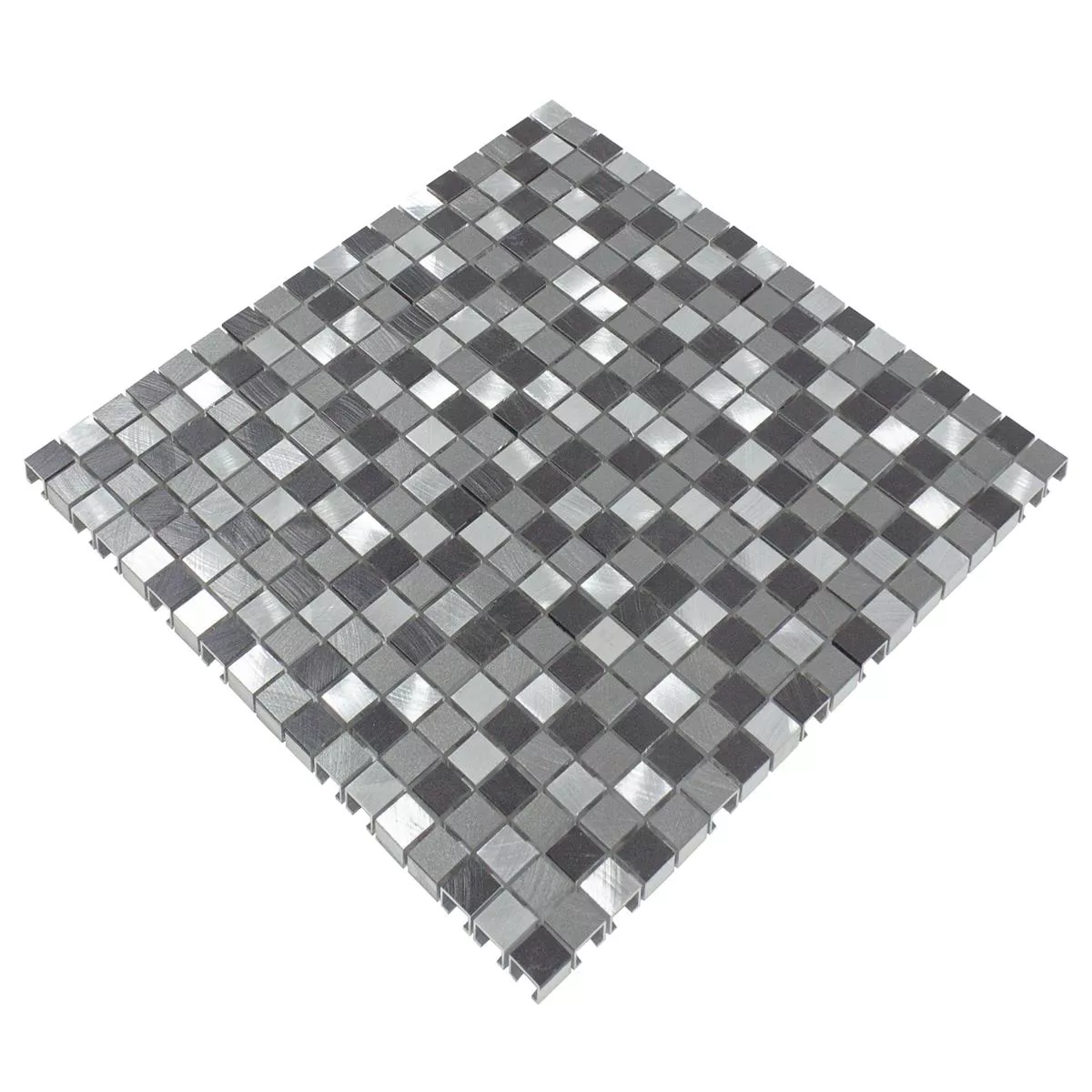 Próbka Aluminium Metal Mozaika Montezuma Szary Srebrny Mix