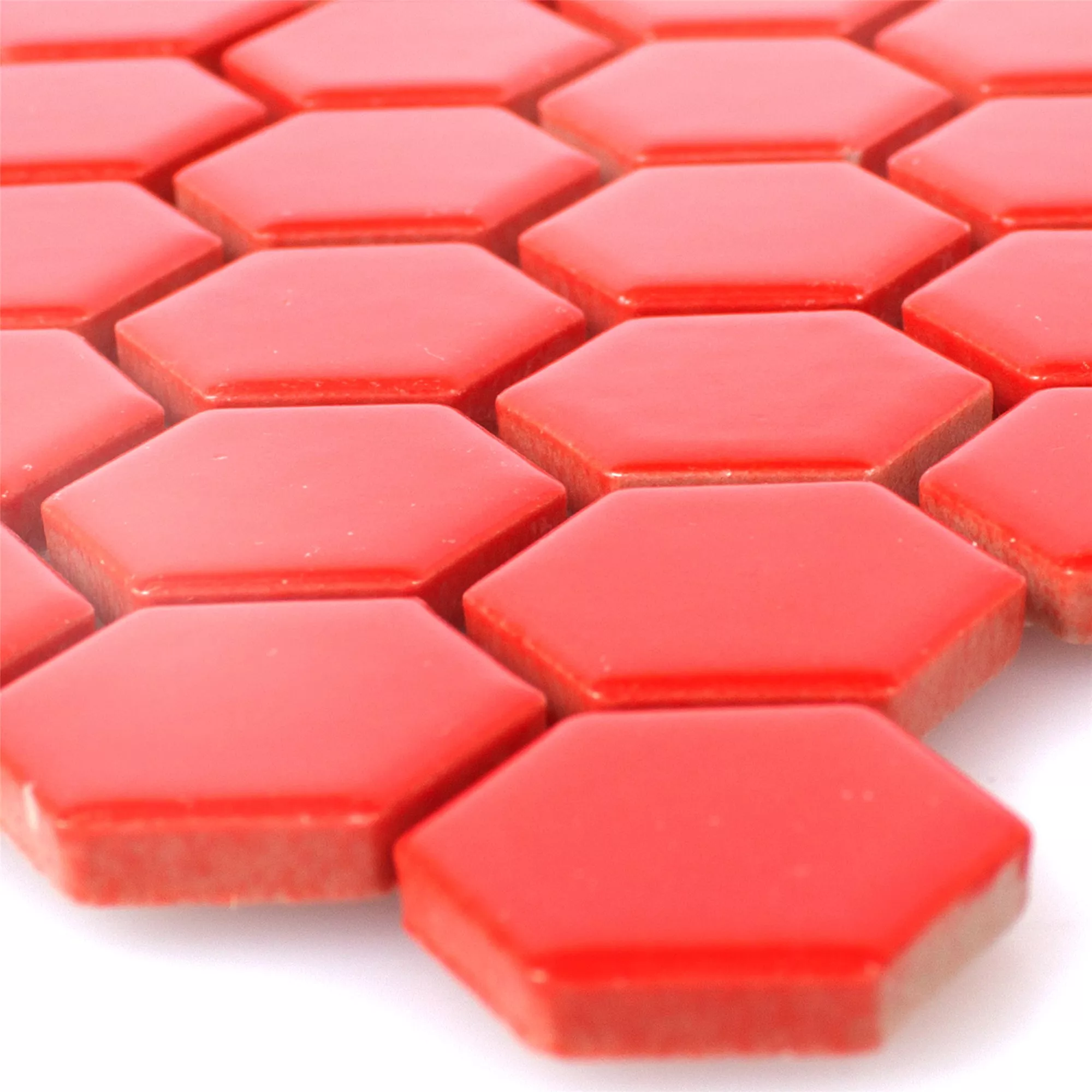 Próbka Ceramika Mozaika Zenon Czerwone Błyszczący