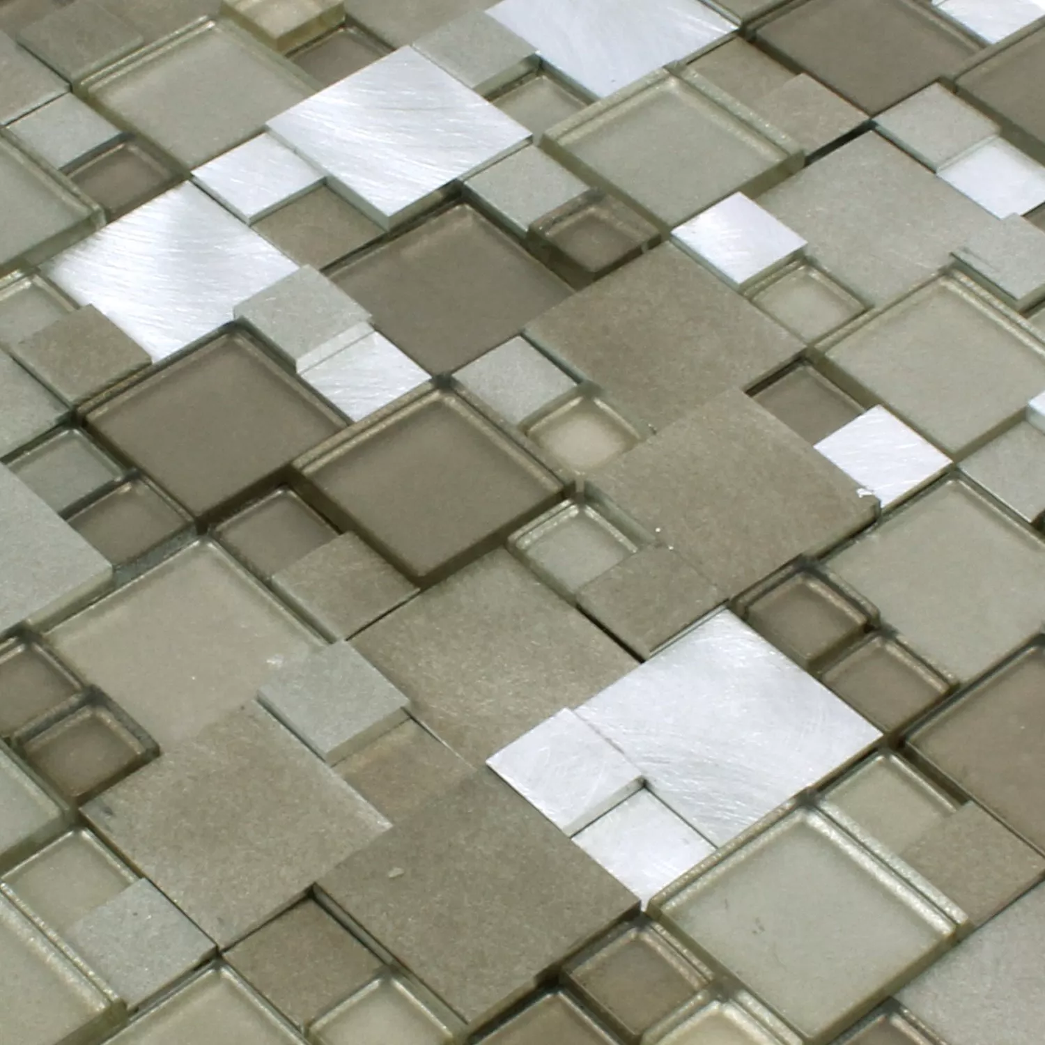Próbka Mozaika Szkło Aluminium Condor 3D Brązowy Mix
