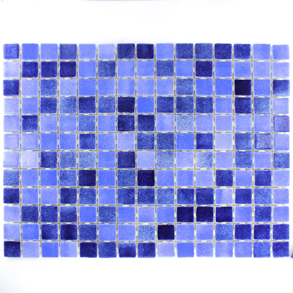 Szkło Basenowa Mozaika 25x25x4mm Niebieski Mix