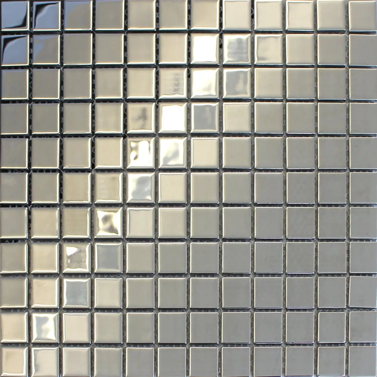 Mozaika Szklana Płytki Srebrny Uni 25x25x4mm