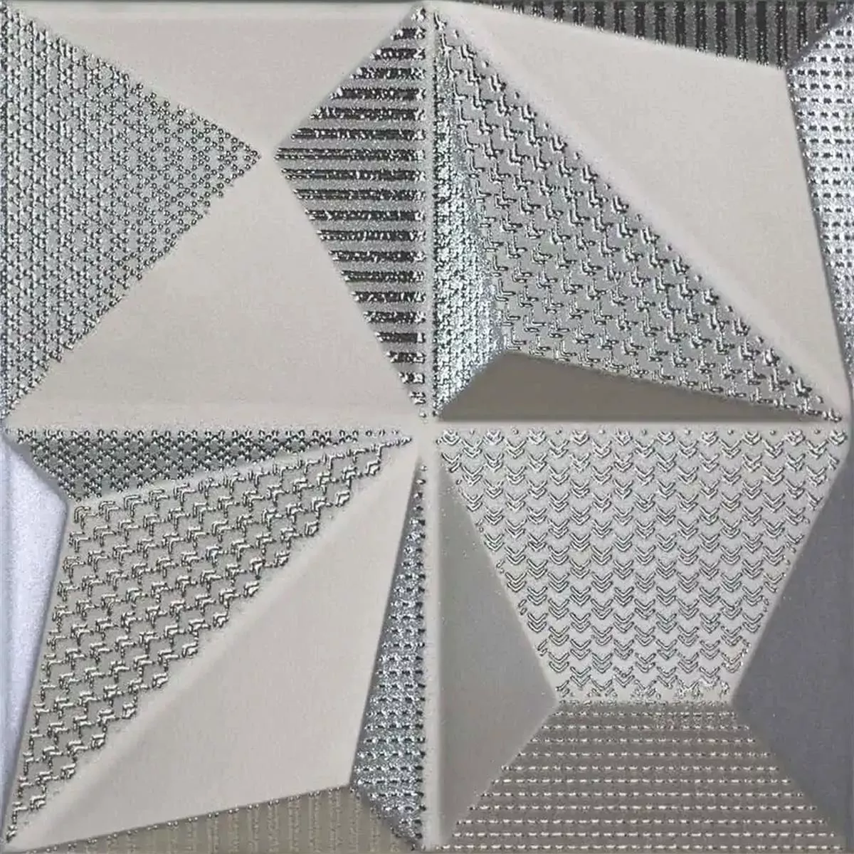 Płytki Ścienne Skyline 3D Mix Ekskluzywny Strukturalny Srebrny