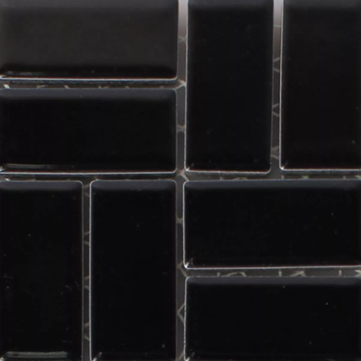 Próbka Mozaika Ceramika Cristianos Czarny Błyszczący