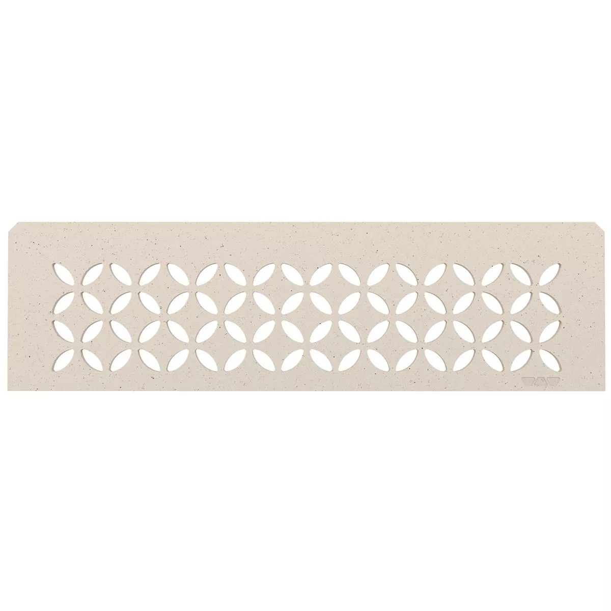 Półka ścienna wnękowa Schlüter prostokątna 30x8,7cm, kolor kwiatowy kość słoniowa