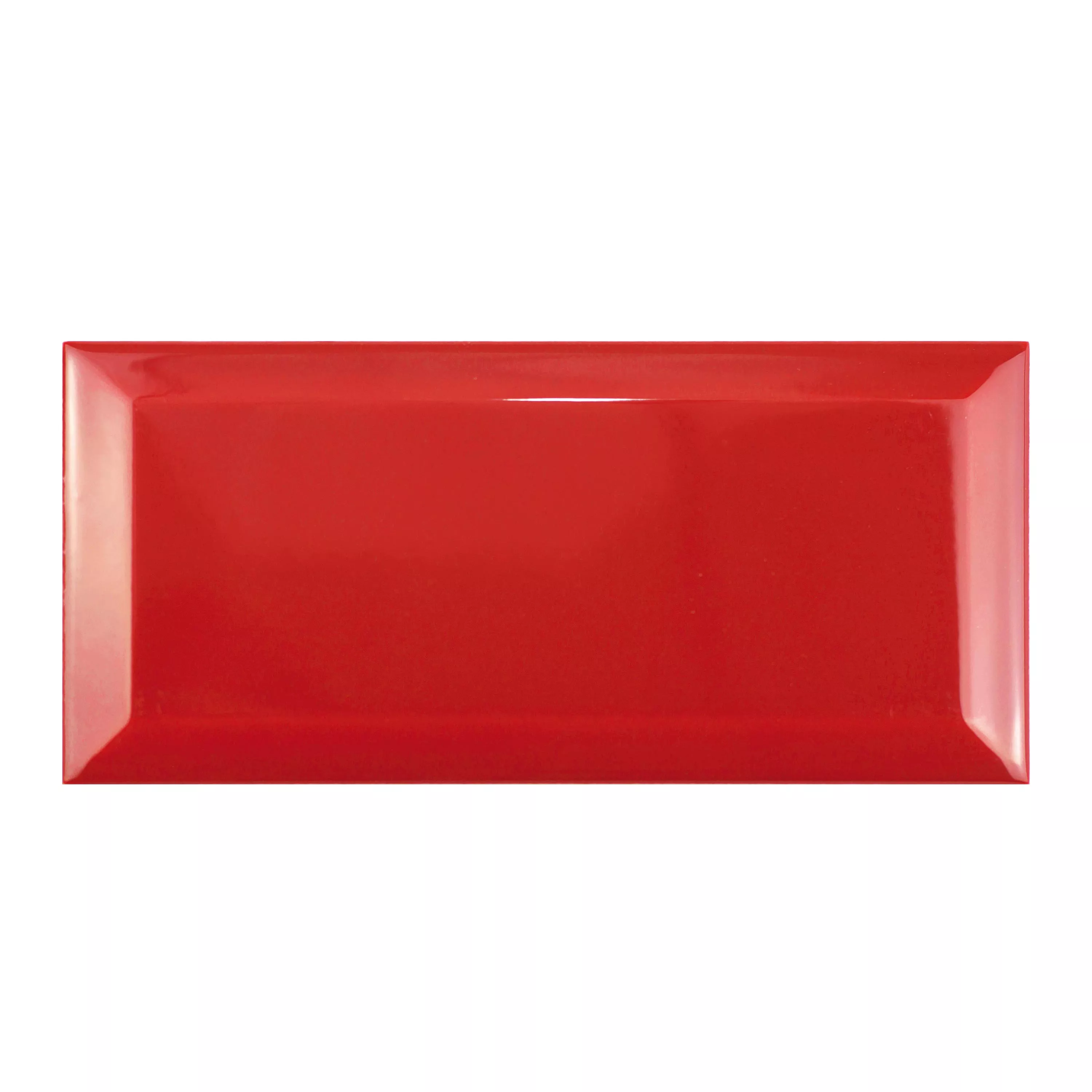 Metro Płytki Ścienne Brasilia Z Faset 7,5x15x0,7cm Rojo Metro Płytki Ścienne Brasilia Z Faset 7,5x15x0,7cm Rojo