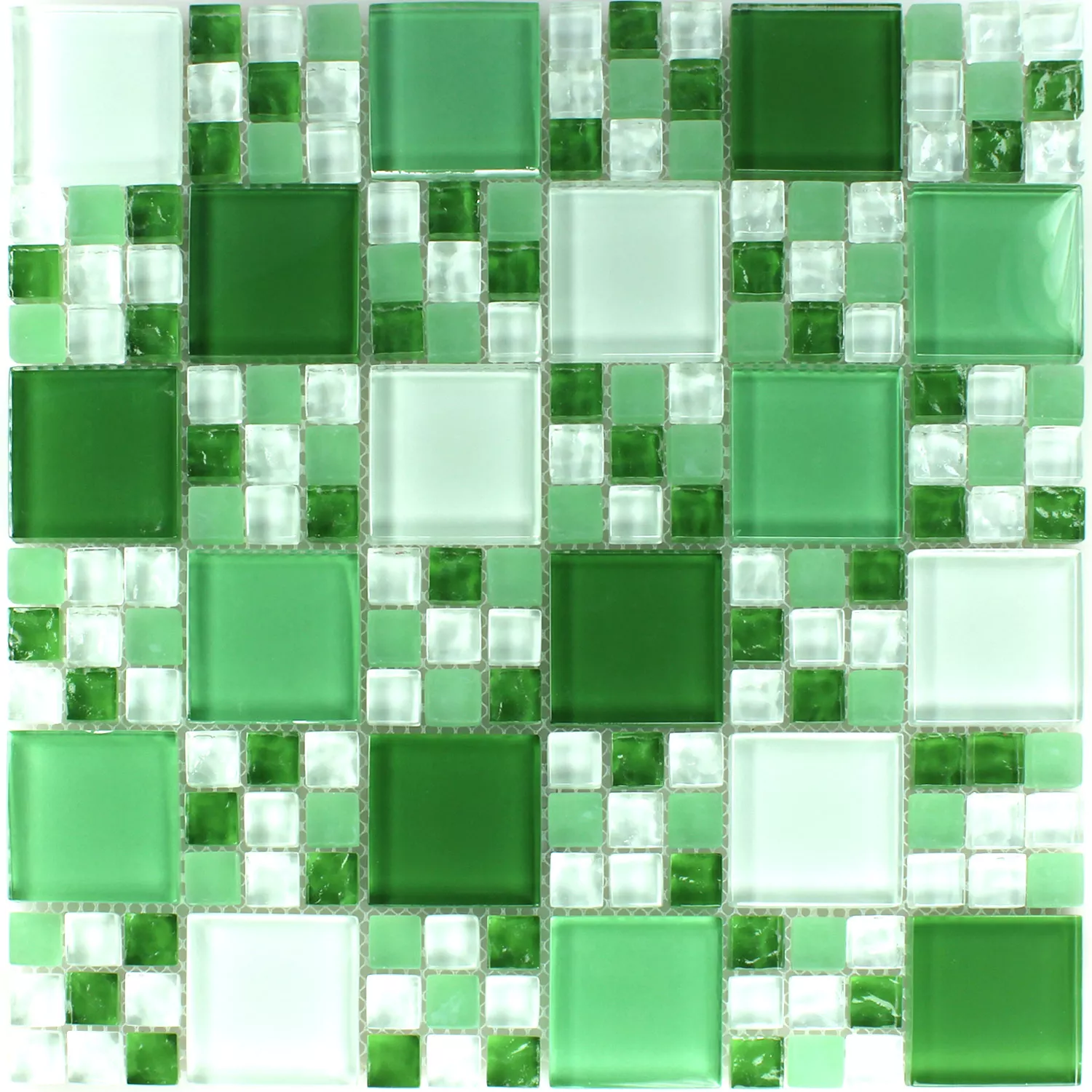 Mozaika Szkło Kryształ Zielony Mix