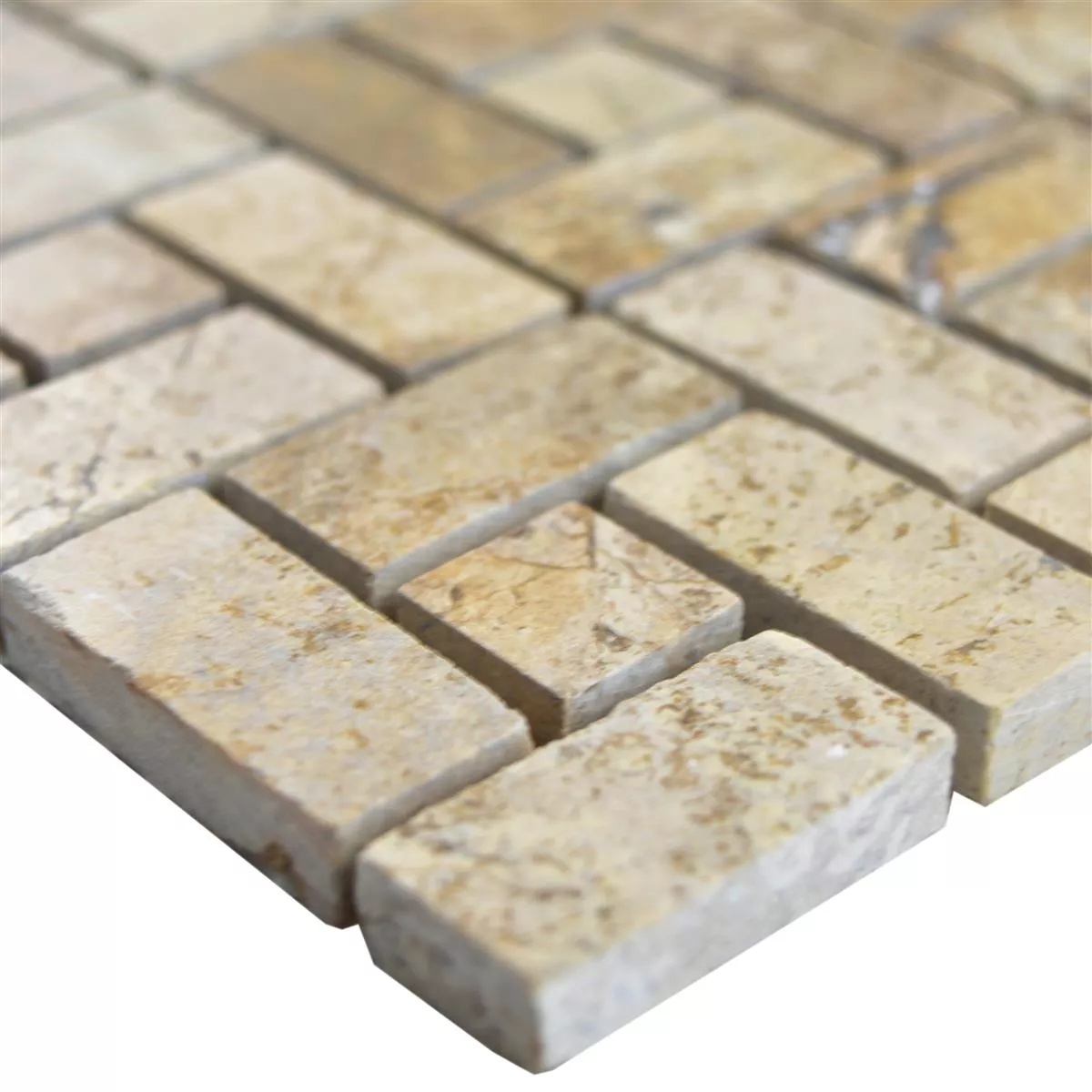 Próbka Kamień Naturalny Marmur Mozaika Umay Brązowy Beżowy