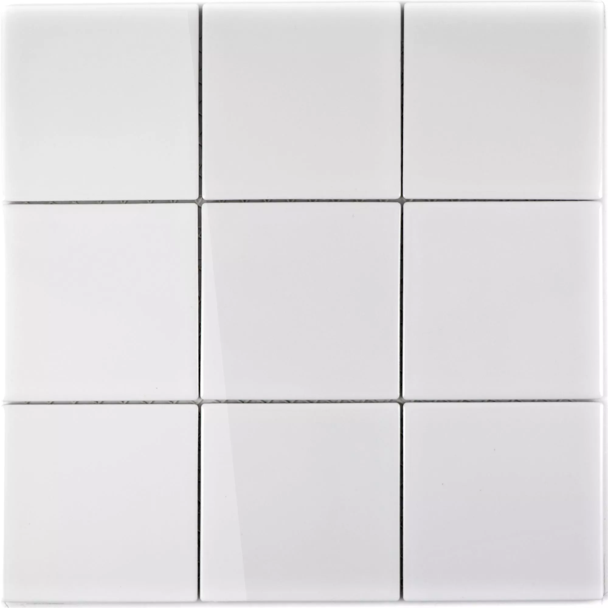 Ceramika Mozaika Adrian Biały Błyszczący Kwadrat 98