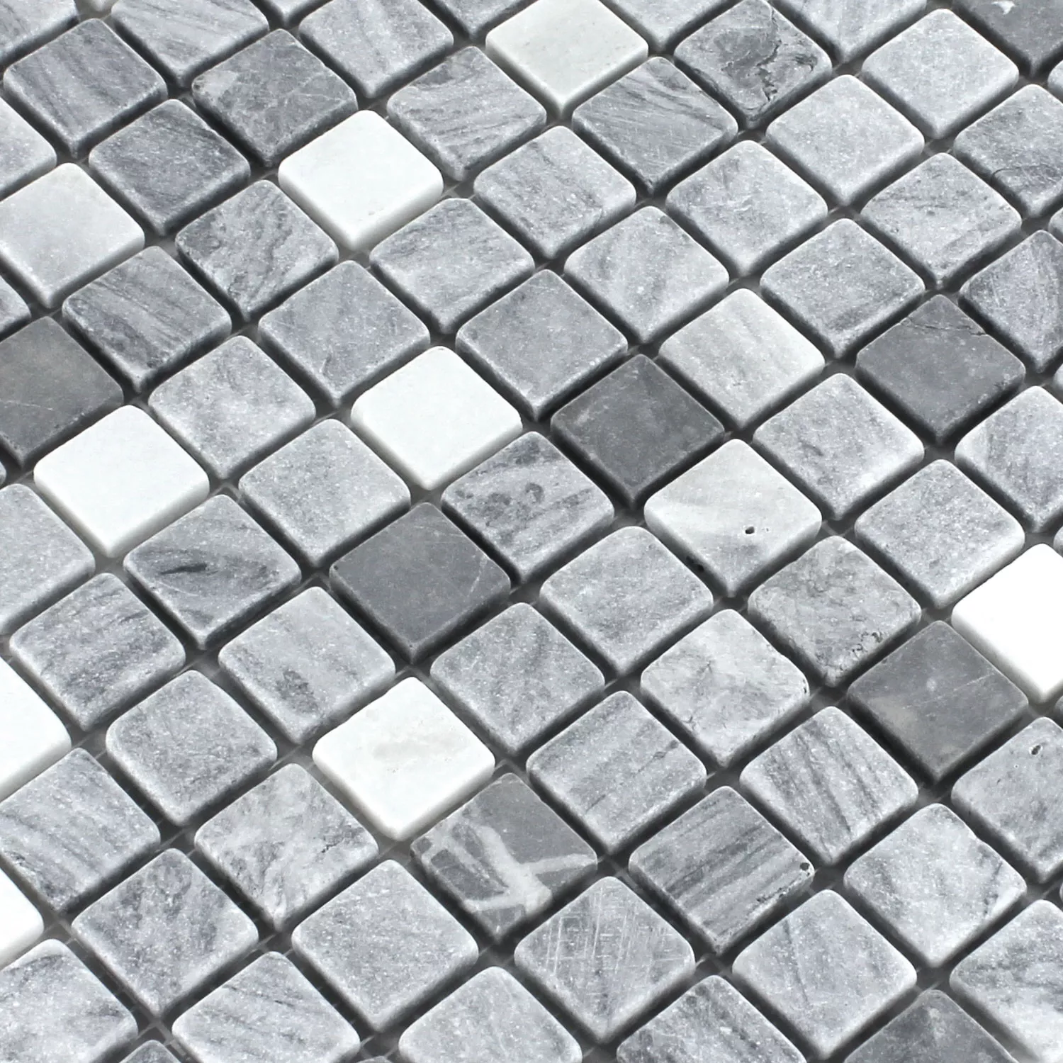 Mozaika Marmur Czarny Szary 23x23x7mm