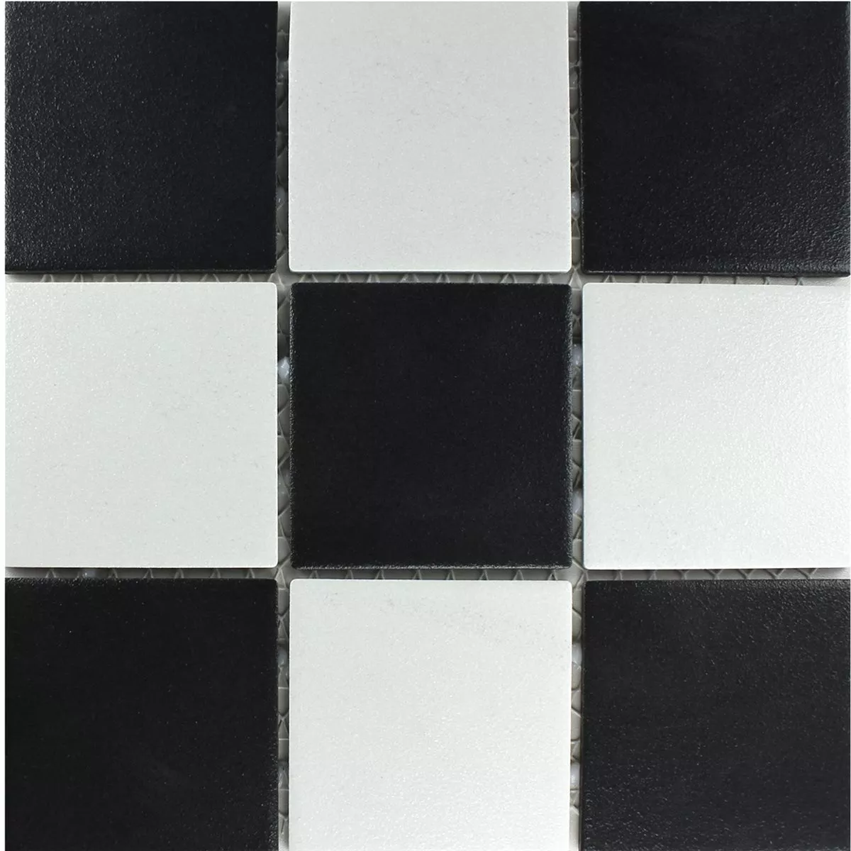 Próbka Mozaika Ceramika Czarny Biały Matowy