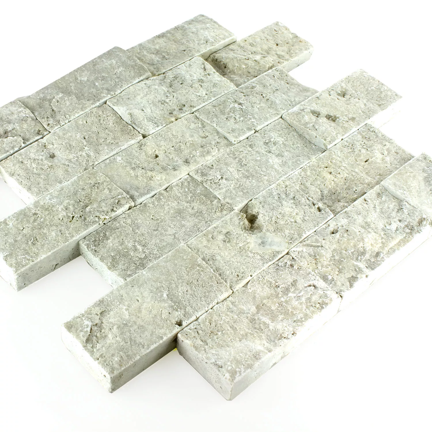 Mozaika Kamień Naturalny 3D Sumba Srebrny Brick