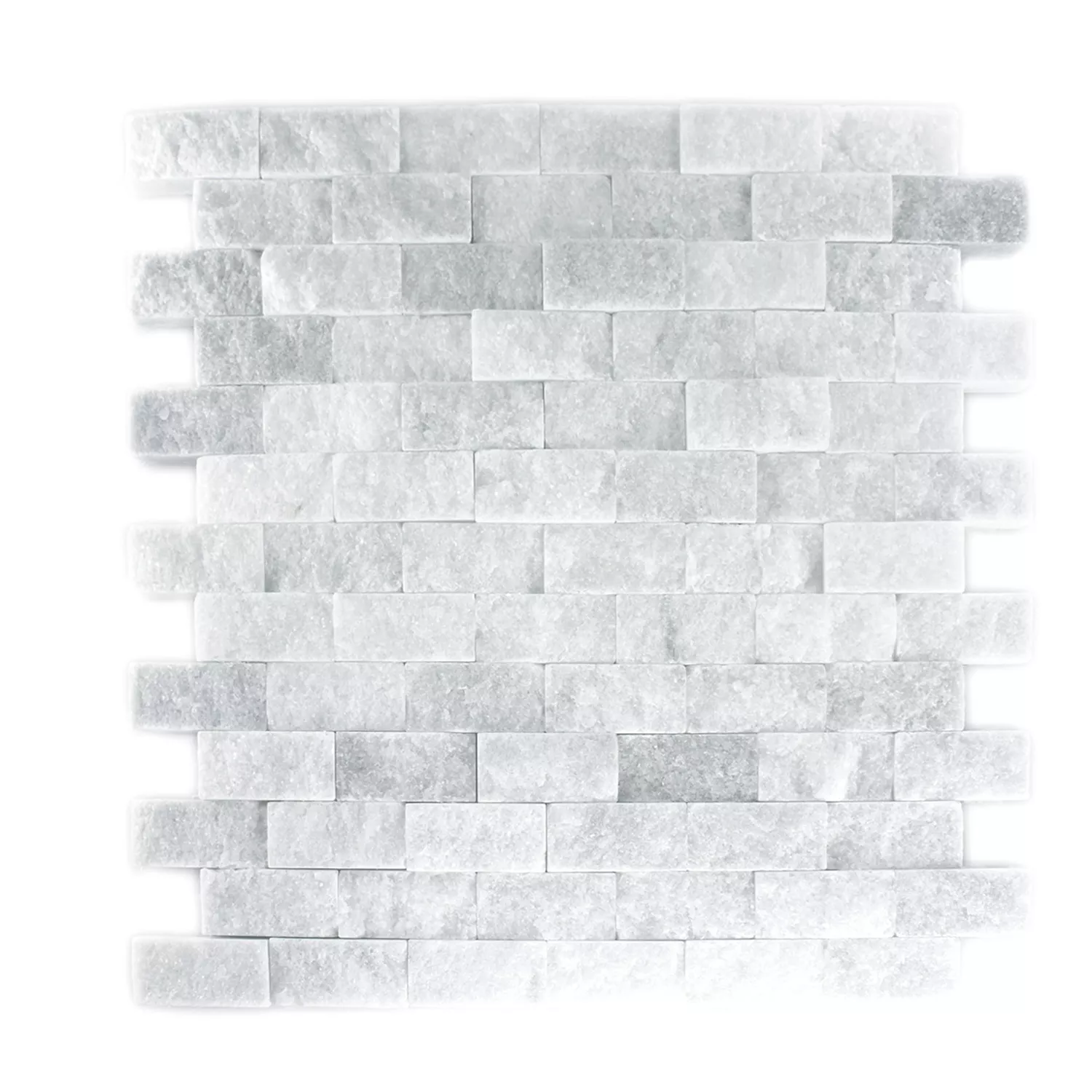 Mozaika Kamień Naturalny Marmur Treviso Brick Biały 3D