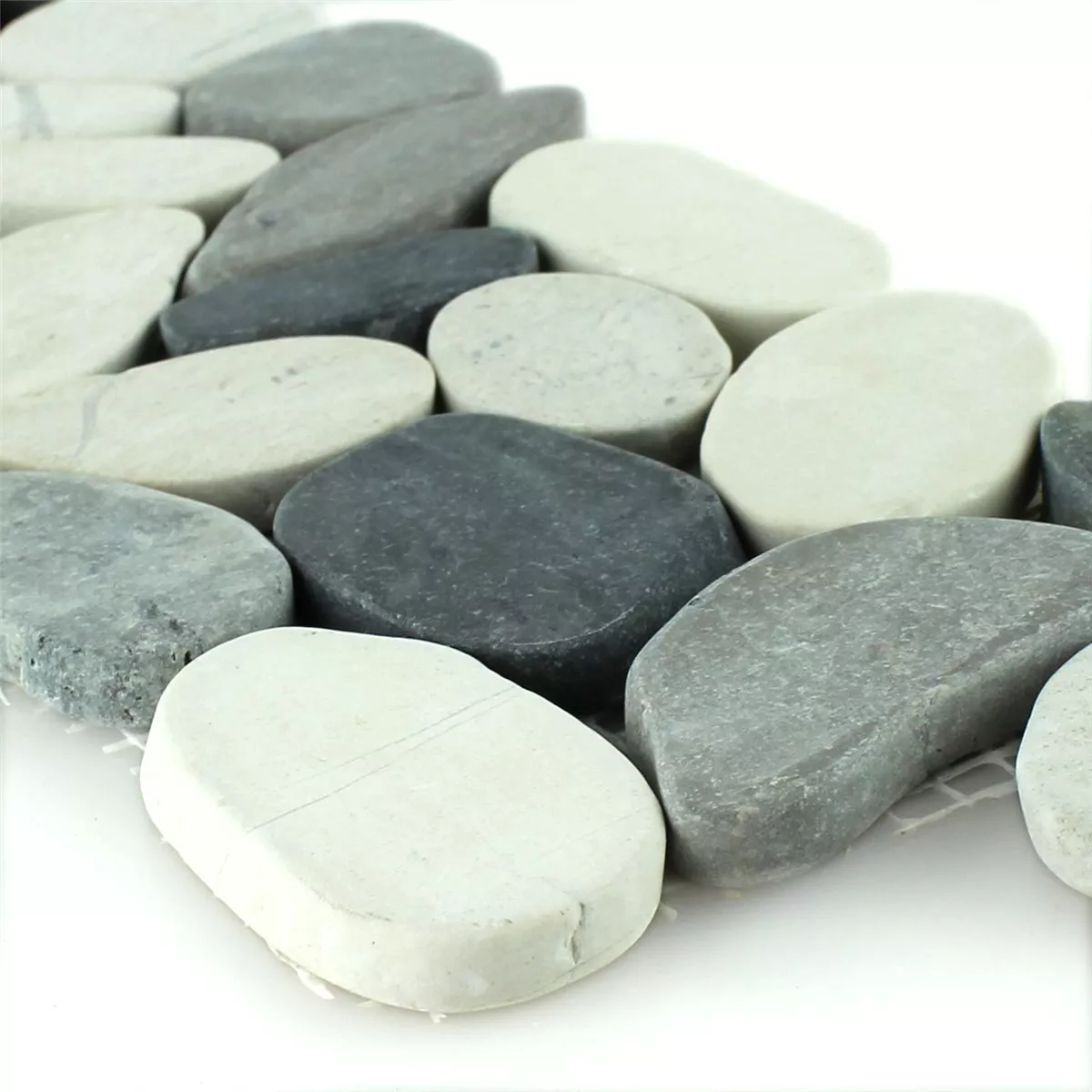 Kamień Otoczak Listwa 10x30cm Antracyt Kremowa Pebble