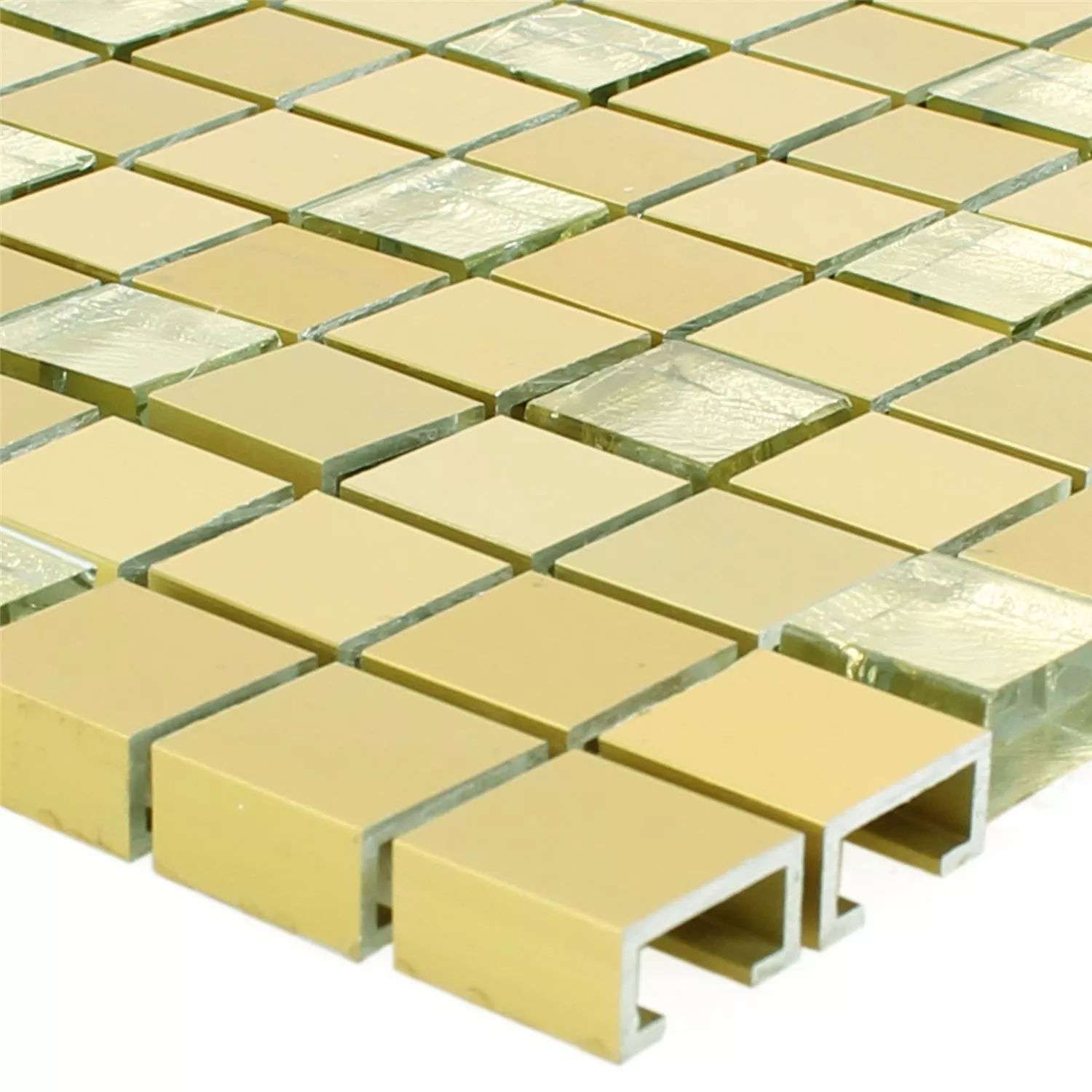 Mozaika Lissabon Aluminium Szkło Mix Złoto